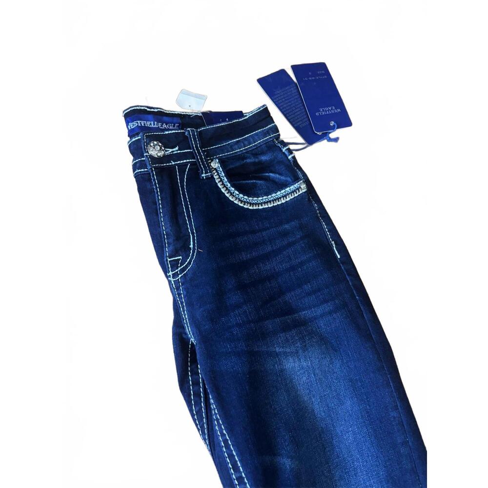 NEW WESTFIELD EAGLE women's straight leg pants in denim blue